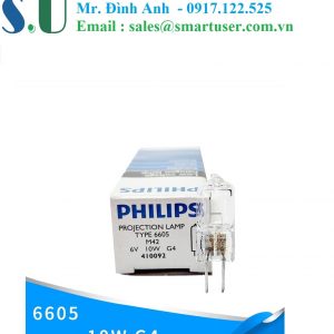 Bóng đèn kính hiển vi halogen 6V 10W Philips 6605