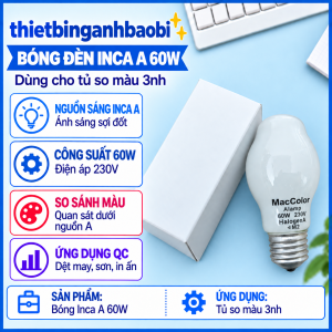 Bóng đèn A, bóng đèn INCA so màu – Hãng Verivide