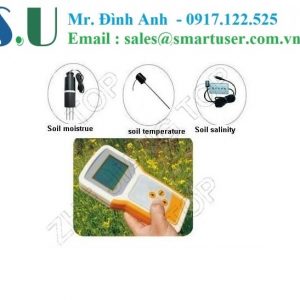Máy kiểm tra độ ẩm, nhiệt độ và độ mặn của đất
