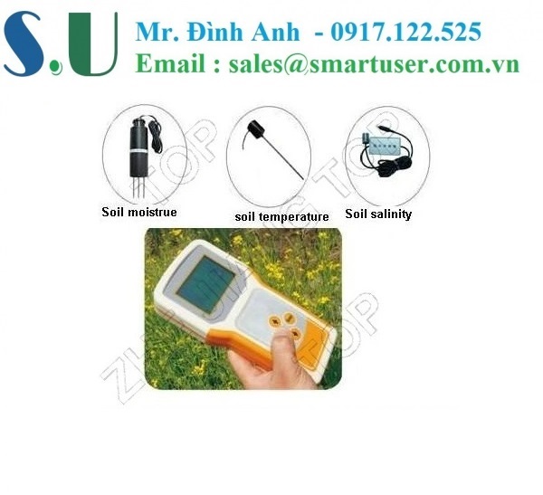 Máy kiểm tra độ ẩm, nhiệt độ và độ mặn của đất