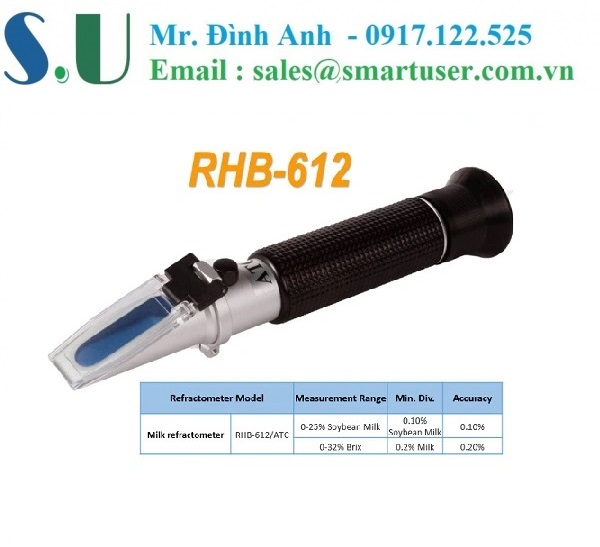 Khúc xạ kế đo nồng độ và độ ngọt sữa đậu nành RHB-612