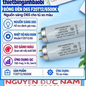 Bóng đèn D65 F20T12/6500K dùng trong tủ so màu